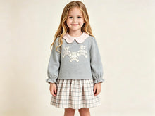 Load image into Gallery viewer, PRE ORDER Deolinda Grey Teddy Bear Dress