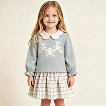 Load image into Gallery viewer, PRE ORDER Deolinda Grey Teddy Bear Dress