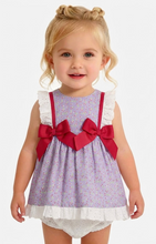 Load image into Gallery viewer, Ceyber Baby Girls Lilac Cherry Double Bow Dress