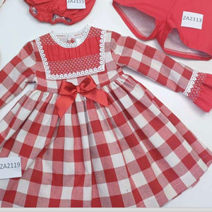 Ceyber Older Girls Red Check Dress