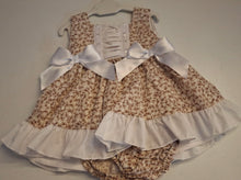 Load image into Gallery viewer, Ceyber Baby Girls Brown Floral Dress