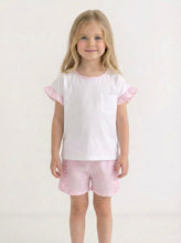 Load image into Gallery viewer, Rapife Older Girls Pink Stripe Short Set