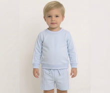 Load image into Gallery viewer, Mintini Boys Blue Sweatshirt &amp; Shorts