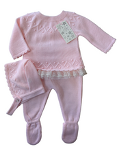Load image into Gallery viewer, Little Star Baby Girls Lace Knit Two Piece
