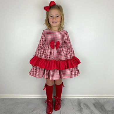 Ceyber Red Gingham Dress
