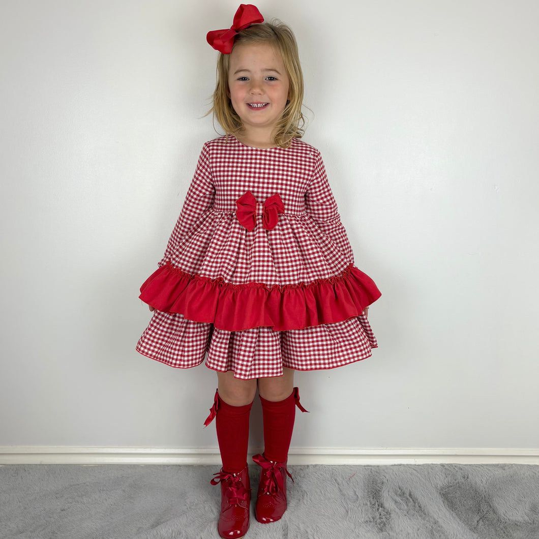 Ceyber Red Gingham Dress