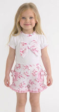 Load image into Gallery viewer, Mintini Girls Pink Floral Gingham Short Set