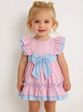 Load image into Gallery viewer, Wee Me Blue &amp; Pink Puff Ball Dress