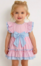 Load image into Gallery viewer, Wee Me Blue &amp; Pink Puff Ball Dress