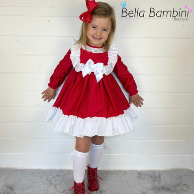 Ceyber Girls Red and White Dress