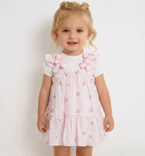 Load image into Gallery viewer, Mintini Girls Pink Crinkle Floral Top &amp; Sundress