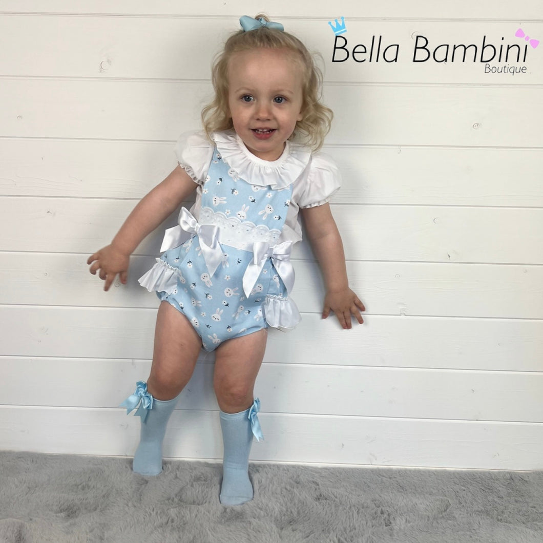 Ceyber Baby Girls Blue Bunny Romper