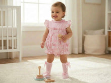 Load image into Gallery viewer, Mintini Girls Pink Gingham Sun Romper