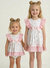 Load image into Gallery viewer, Ceyber Girls Pink Bow Teddy Bear Dress