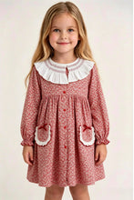 Load image into Gallery viewer, Dulce De Fresa Older Girls Red Ditsy Dress