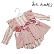 Load image into Gallery viewer, Ceyber Baby Girls Dusky Double Bow Dress