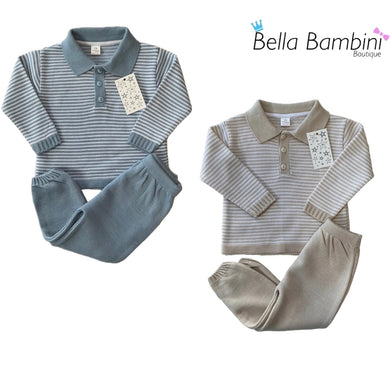 Little Star Boys Stripe Knit Two Piece Set