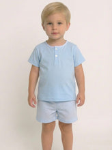 Load image into Gallery viewer, Rapife Older Boys Blue Gingham Short Set