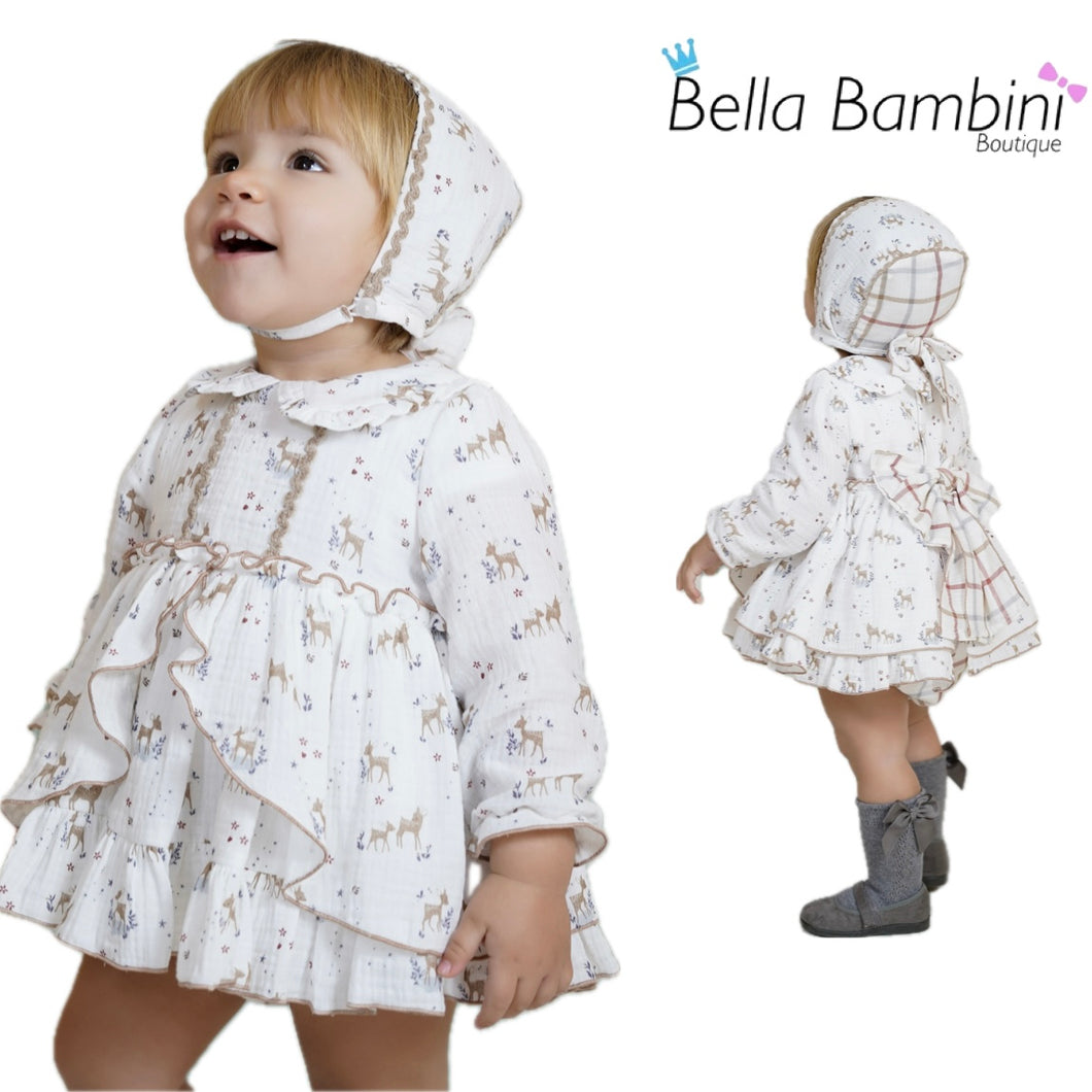 Dbb Collection Baby Girls Reindeer Dress PRE ORDER