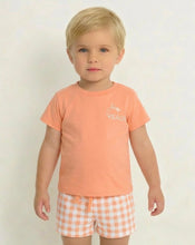 Load image into Gallery viewer, Calamaro Older Boys Peach Short Set