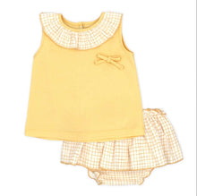 Load image into Gallery viewer, Rapife Girls Yellow Gingham Skirt Set