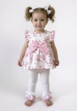 Load image into Gallery viewer, Mintini Girls Pink Floral Gingham Tunic Legging Set