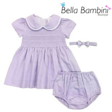Load image into Gallery viewer, Mabini Baby Girls Lilac Smock