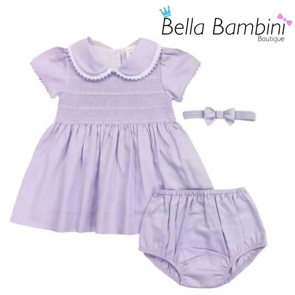Mabini Baby Girls Lilac Smock