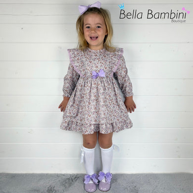 Baby Ferr Older Girls Lilac Floral Dress