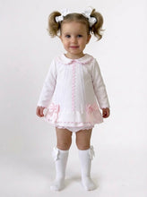 Load image into Gallery viewer, Wee Me Baby Girls Pink Waffle Dress