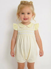 Load image into Gallery viewer, Blues Baby Lemon Smock Daisy Romper