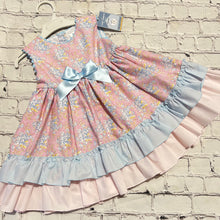 Load image into Gallery viewer, Ceyber Older Girls Pink and Blue Floral Dress