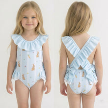Load image into Gallery viewer, Meia Pata Rabbit Blue Barbados Swimsuit