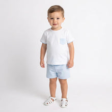 Load image into Gallery viewer, PRE ORDER Babidu Boys Blue Short Set