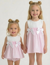 Load image into Gallery viewer, Ceyber Girls Pink Double Bow Dress