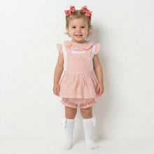 Load image into Gallery viewer, Baby Ferr Baby Girls Pink Gingham Skirted Romper