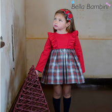 Load image into Gallery viewer, Dbb Collection Older Girls Red Tartan Dress