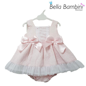 Ceyber Baby Girls Pink Lace Trim Dress