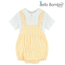 Load image into Gallery viewer, Baby Ferr Orange Stripe Romper Set