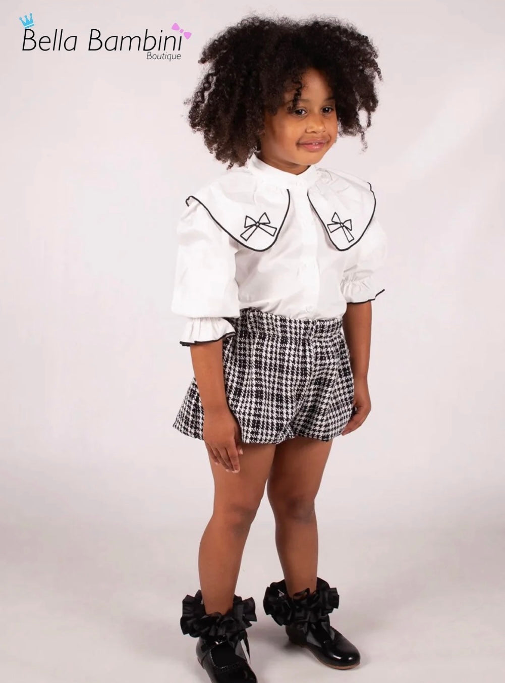 Beau Kids Older Girl Black Short Set