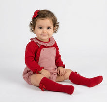 Load image into Gallery viewer, Rapife Baby Girls Burgundy Romper Set