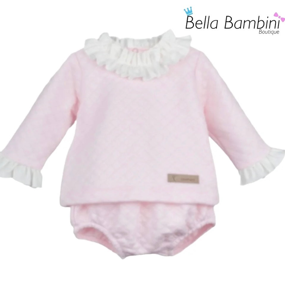 Calamaro Baby Girls Pink Jam Set