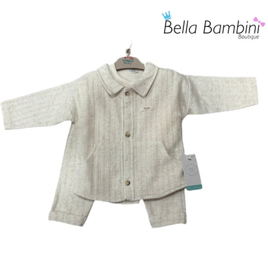 Tongs Baby Boys Cream Lounge Set