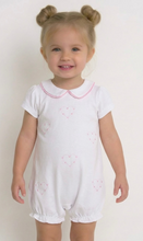 Load image into Gallery viewer, Blues Baby White Heart Romper