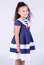 Load image into Gallery viewer, Beau Kid Girls Navy Sailor Dress