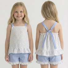 Load image into Gallery viewer, Rapife Girls Blue Ditsy Floral Short Set