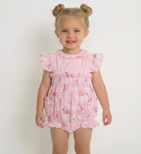 Load image into Gallery viewer, Mintini Girls Pink Gingham Sun Romper