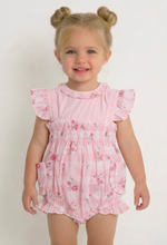 Load image into Gallery viewer, Mintini Girls Pink Gingham Sun Romper
