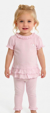 Load image into Gallery viewer, Blues Baby Pink Frill Dress and Legging Set