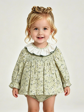 Load image into Gallery viewer, Baby Ferr Baby Girls Green Floral Dress